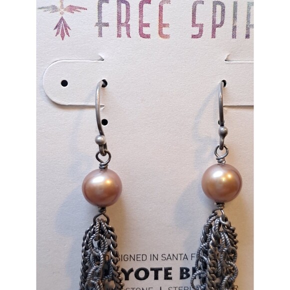 Peyote Bird Free Spirit Pearl Multi Chain & Bead 2" Tassel Drop Earrings NWT - Picture 4 of 7